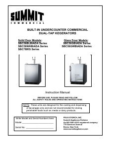 Handleiding Summit SBC7BRSWK2 Tapsysteem