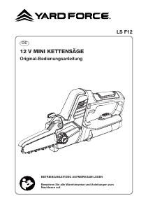 Bedienungsanleitung Yard Force LS F12 Kettensäge