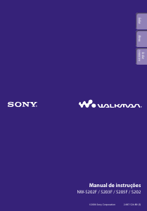 Manual Sony NW-S205F Walkman Leitor Mp3