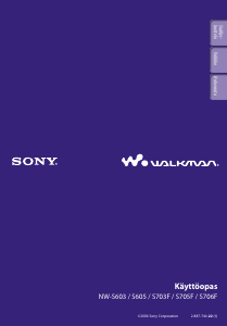 Käyttöohje Sony NW-S603 Walkman MP3-soitin