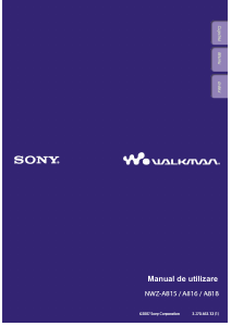 Manual Sony NWZ-A815 Walkman Mp3 player