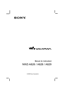 Manual Sony NWZ-A828 Walkman Mp3 player