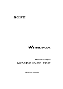 Manual Sony NWZ-E435F Walkman Mp3 player