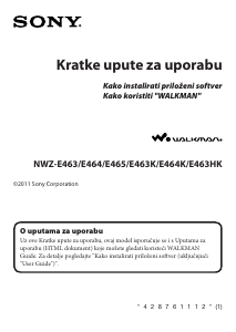 Priručnik Sony NWZ-E463 Mp3 reproduktor