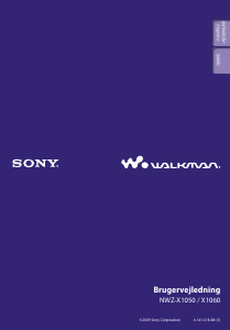 Brugsanvisning Sony NWZ-X1060 Walkman Mp3 afspiller
