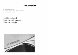 Mode d’emploi Thomson KGT95LWD Réfrigérateur