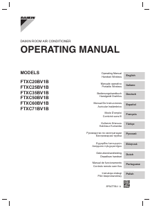 Manual Daikin FTXC20BV1B Ar condicionado