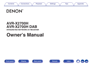 Manual Denon AVR-X2700H Receiver