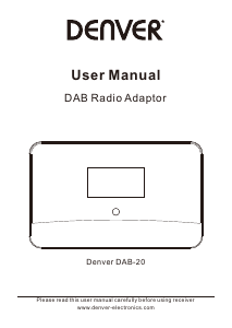 Manual Denver DAB-20 Rádio