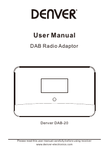 Käyttöohje Denver DAB-20 Radio