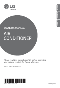 Manual LG A09LH1 Air Conditioner