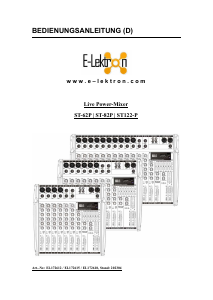 Bedienungsanleitung E-Lektron ST-122P Mischpult