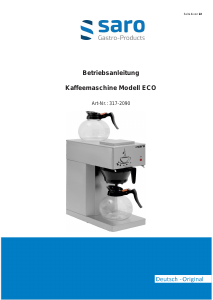 Handleiding Saro ECO Koffiezetapparaat