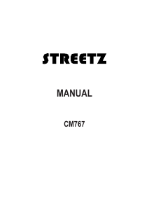 Manual Streetz CM767 Altifalante