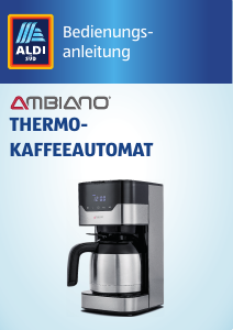 Bedienungsanleitung Ambiano MD 18458 Kaffeemaschine