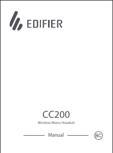 Manual Edifier CC200 Auscultador com microfone