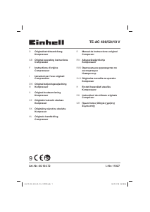 Manual de uso Einhell TE-AC 400/50/10 V Compresor