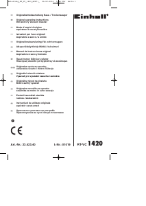 Handleiding Einhell RT-VC 1420 Stofzuiger