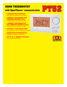 Handleiding Elektrobock PT52 Thermostaat