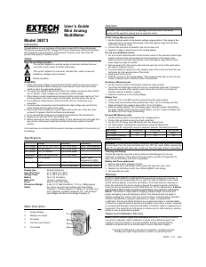Handleiding Extech 38073 Multimeter