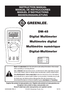 Bedienungsanleitung Greenlee DM-45 Multimeter