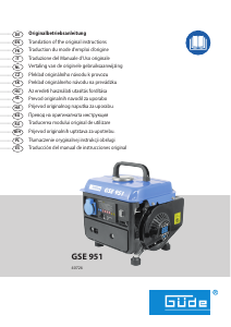 Manual de uso Güde GSE 951 Generador
