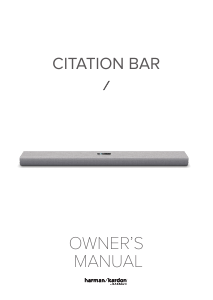 Handleiding Harman Kardon Citation Bar Home cinema set