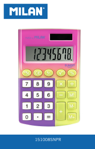 Kasutusjuhend Milan 151008SNPR Kalkulaator
