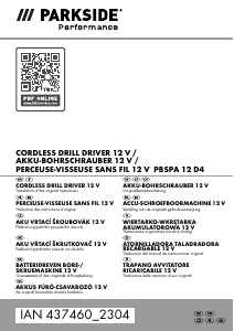 Bedienungsanleitung Parkside IAN 437460 Bohrschrauber