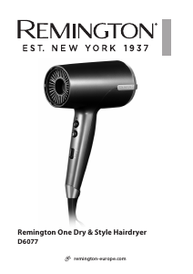 Manual Remington D6077 One Dry Secador de cabelo