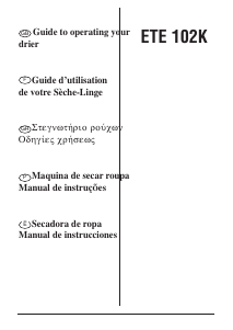 Mode d’emploi Brandt ETE102K Sèche-linge