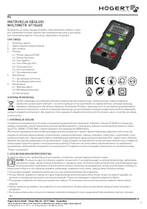 Руководство Högert HT1E605 Мультиметр