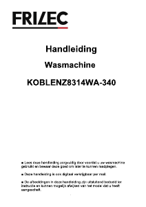 Handleiding Frilec KOBLENZ8314WA-340 Wasmachine