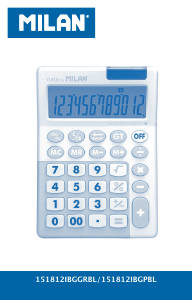 Instrukcja Milan 151812IBGGRBL Kalkulator