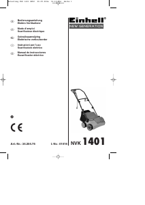 Bedienungsanleitung Einhell NVK 1401 Vertikutierer