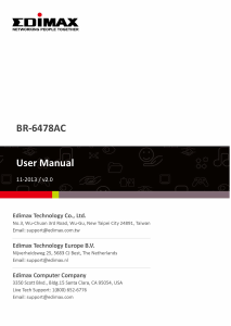 Manual Edimax BR‐6478AC Router