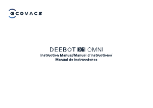 Manual de uso ECOVACS Deebot X1 Omni Aspirador