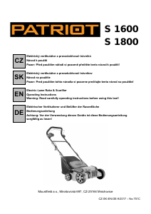 Bedienungsanleitung Patriot S 1600 Vertikutierer