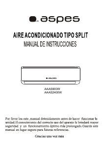Manual Aspes AAAS900W Air Conditioner