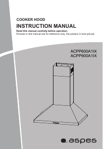 Handleiding Aspes ACPP600A1IX Afzuigkap