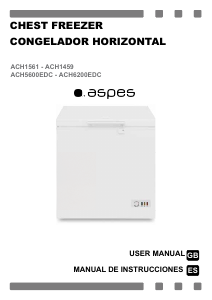 Manual de uso Aspes ACH1561 Congelador