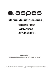 Manual Aspes AF145500FX Frigorífico combinado