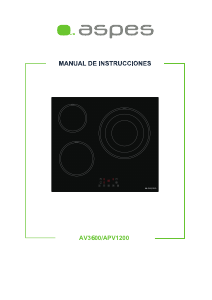 Manual de uso Aspes APV1200 Placa