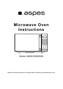 Manual de uso Aspes AMWC23900DGN Microondas