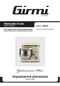 Manual Girmi IM50 Gastronomo Plus Stand Mixer