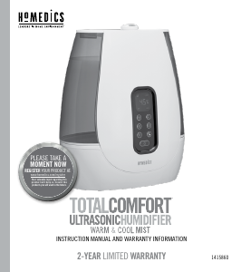 Manual Homedics 1415860 Humidifier