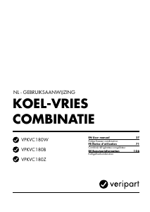 Handleiding Veripart VPKVC180B Koel-vries combinatie