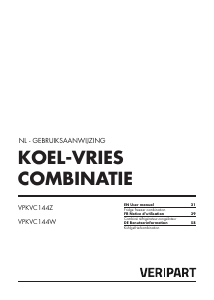 Bedienungsanleitung Veripart VPKVC144W Kühl-gefrierkombination