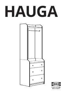 Brugsanvisning IKEA HAUGA Garderobeskab