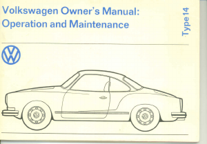 Bruksanvisning Volkswagen Karmann Ghia (1974)